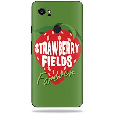 Imagem de Capa MightySkins compatível com Google Pixel 2 XL (14 cm) - Strawberry Fields Forever | Capa protetora, durável e exclusiva de vinil | Fácil de aplicar, remover | Feita nos EUA