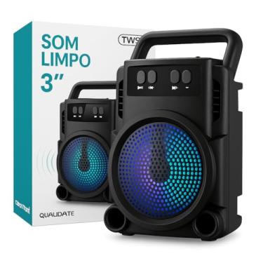 Imagem de Caixa de Som Portátil Super Potente, Caixa de Som Bluetooth, Conexão USB, Cartão de Memória, Cabo P2, Som Limpo e Potente, Perfeita Para Viagens, Festas, Praia, Botões de Controle, Impermeável