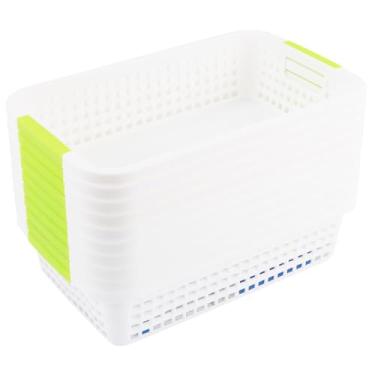 Imagem de 10pcs Plastic Sorting Baskets Closet Organizers Storage Containers for Food Kitchen Sink Organizer Trash Can Kitchen Random Color