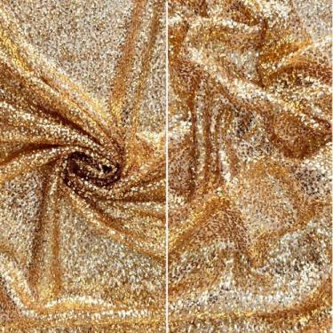 Imagem de Tecido Tule Com Glitter Pesado Explosão | 1,50m (Dourado,1m)