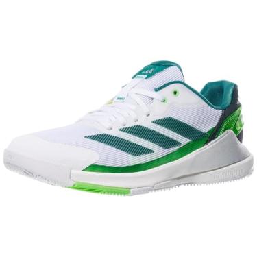 Imagem de adidas Crazyquick Padel Tênis masculino, Branco/Aurora Ivy/Lime Burst, 42