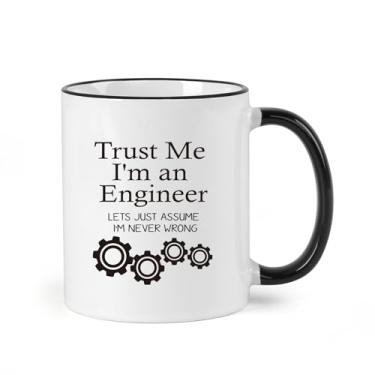 Imagem de Caneca de café Engineer, Trust Me, I'm an Engineer - Presente STEM de 325 ml para colegas de trabalho, pai, celebração do projeto