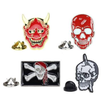 Imagem de Conjunto de broches Skull and Demon Collection Alloy Lapel Pin