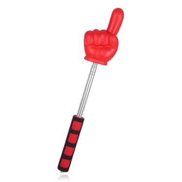 Imagem de Dedo de ponteiro Big Teacher, bastão de ponteiro para sala de aula com alça macia, ensino e apresentações, aprendizado interativo para professores, ponteiro retrátil extensível até 81 cm (VERMELHO)