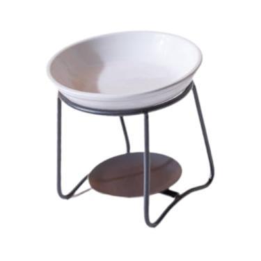 Imagem de XLWLLNJ Queimador de óleo de cerâmica, aquecedor de óleo, suporte decorativo para vela tealight, queimador de cera perfumada estilo europeu, estrutura de, Preto