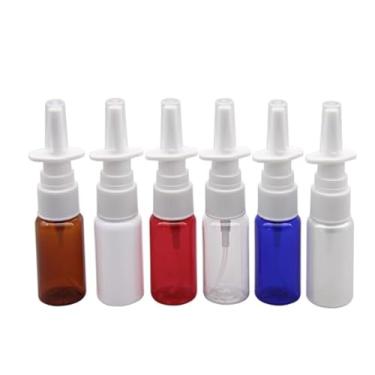 Imagem de Feilguee 6 frascos nasais de plástico de 15 ml (14,5 g) portáteis vazios, recarregáveis, névoa fina, atomizadores, borrifadores, frasco para perfumes, óleos essenciais, aplicações em água salgada