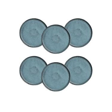 Imagem de Conjunto de Pratos Rasos Porto Brasil Linhas Night Sky 27,5cm - 6 Peças