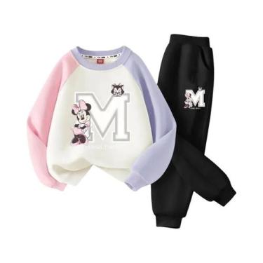 Imagem de Conjunto De Duas Peças De Algodão Com Estampa Da Minnie Da Disney Para