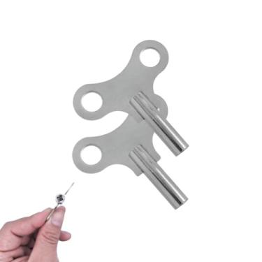 Imagem de Leewoth 2 peças chave de corda de relógio de madeira, para relógios antigos, kit de reparo de relógios de parede