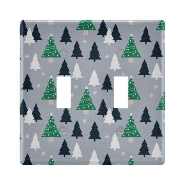 Imagem de Burbuja Capa de placa de parede para interruptor de luz de árvore de Natal, placa decorativa de parede, parafusos incluídos, 2 faixas