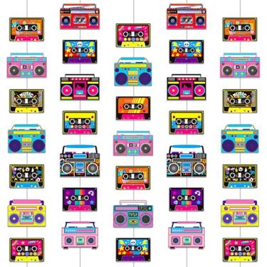 Imagem de Fitas de rádio, faixas suspensas, cortes de papel decorativos, guirlandas, decorações de parede de quarto, banheiros de bebê de aniversário, suprimentos de festa