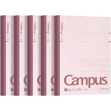 Imagem de KOKUYO Caderno Campus (7 mm, 100 folhas, pacote com 5, rosa)