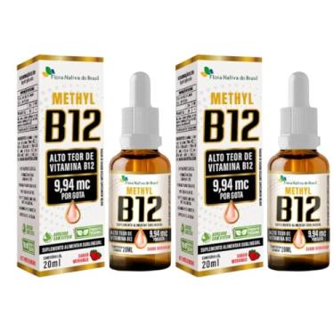 Imagem de Kit Com 2 - Vitamina B12 Sublingual (Metilcobalamina) 20ml Flora Nativa + 1 Vitamim C+