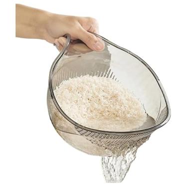 Imagem de Escorredor Ergonômico De Arroz E Legumes Cesta de Drenagem Multiuso De Plástico para Lavagem de Alimentos