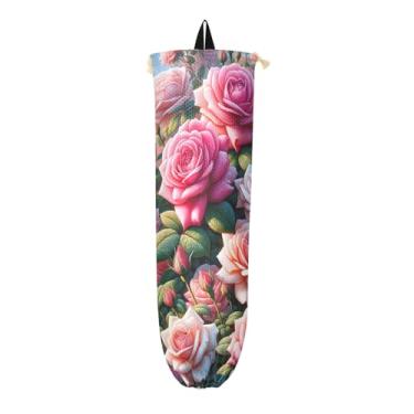 Imagem de Pacote com 2 suportes de saco de plástico de roseira, suporte de sacola de compras para sacolas plásticas, suporte de saco para cozinha