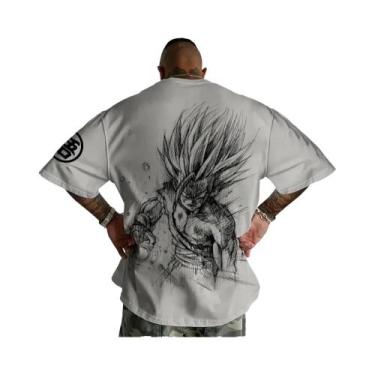Imagem de Camiseta Dragon Ball Z Em Algodão Puro, Respirável, Elástica, Confortá