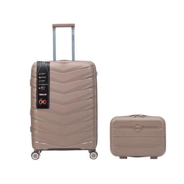 Imagem de Mala Média Expansível Cadeado TSA Original Antifurto Padrão ANAC Rodas