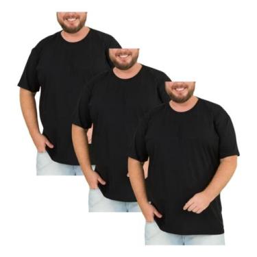 Imagem de Kit 3 Camisetas Masculinas Algodão Egipcio Cores Vibrantes - Genérica,