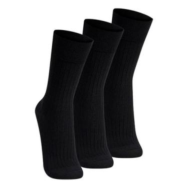 Imagem de Kit com 3 Pares de Meias Social Lupo 1795-004, Preto