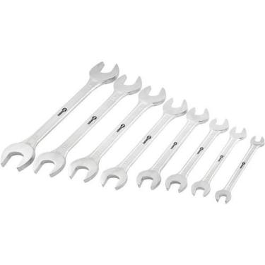 Imagem de Jogo chave fixa 6-22mm aço carbono c/ 8 pç suporte plástico - Nove54