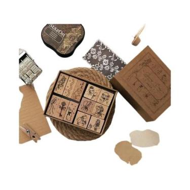 Imagem de Carimbo De Borracha De Madeira Com Caracteres Chineses, Números, Unive