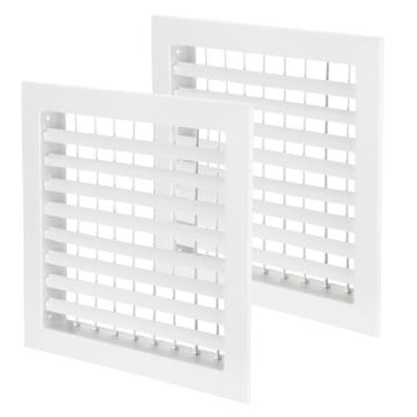 Imagem de PATIKIL Tampa de ventilação quadrada de 25,4 x 25,4 cm, 2 peças de plástico de retorno de grade de ar para casa de escritório, banheiro, cozinha, duto de ventilação de vaso sanitário, branco