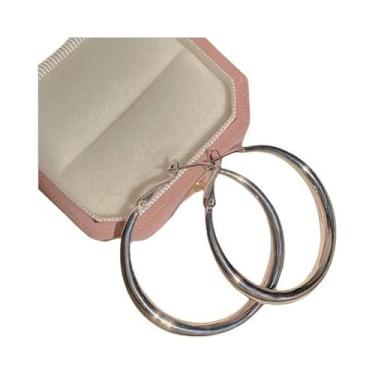 Imagem de Brincos Grandes Em Forma De C Para Mulheres, Joias De Moda Em Aço Inox