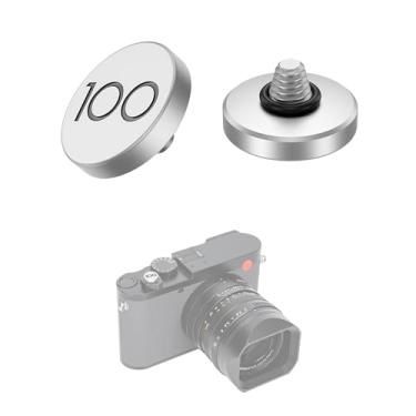 Imagem de JJC Botão do obturador da câmera para câmeras digitais Leica Q3 Q3 43 Q2 Q Q-P, botão de liberação do obturador suave com impressão "100" para o aniversário de 100 anos da Leica, prensagem confortável