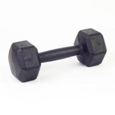 Imagem de Halter Sextavado de Ferro Fundido Pintado - 5 Kg-Unissex