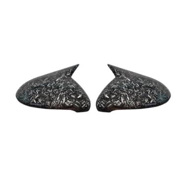 Imagem de Tampa do espelho retrovisor tampas do espelho lateral acessórios do carro Compatível com vw golf 7 mk7 mk7.5 Compatível com gti r gte gtd 2014-2019(Forged Grain)