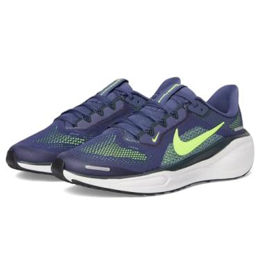 Imagem de Nike Pegasus 41 Tênis de corrida infantil grande (roxo lixado/algas marinhas/canhão/volt), Roxo lixado/Volt/Algas marinhas/canhão, 20