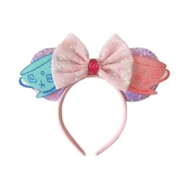 Imagem de Tiara De Mickey Mouse Para Mulheres Com Laço Do Castelo Da Cinderela P