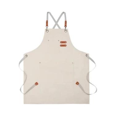 Imagem de Avental De Cozinha Em Lona À Prova De Óleo Com Bolsos Para Ferramentas