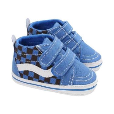 Imagem de Sapatos De Bebê Em Lona Com Estampa Xadrez Para Meninos E Meninas De 0