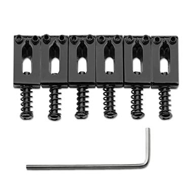 Imagem de MAXCHEER Selas de ponte tremolo para guitarra de 10,5 mm para substituição de guitarra elétrica Fender Stratocaster Strat Telecaster Tele (preto)