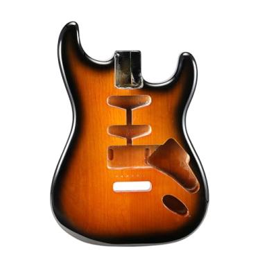 Imagem de Amieiro de guitarra elétrica S-S-H corpo para guitarra elétrica estilo Fender Stratocaster acessório de substituição inacabado faça você mesmo, amarelo pôr do sol, GSB25A