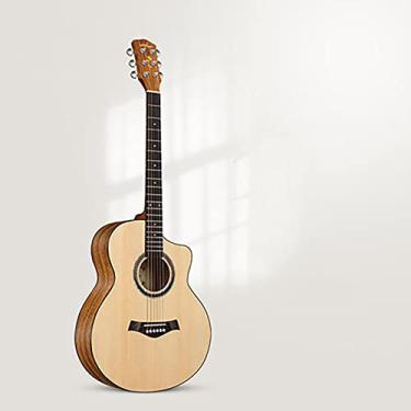 Imagem de Guitarra folheada de 101 cm para iniciantes para meninos e meninas guitarra acústica especial B (C)