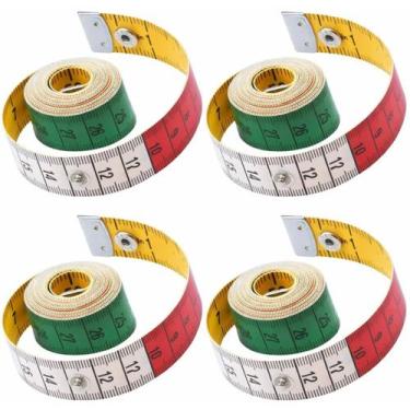Imagem de Kit Fita Métrica Profissional Flexível Costura Alfaiate Corporal Costu