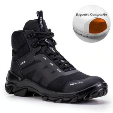 Imagem de Bota de Segurança Hybrid Future All Black Estival Inteiro Preto HB7000