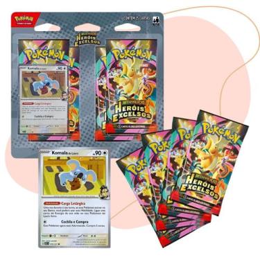 Imagem de Pokemon Heróis Excelsos 4 Pacotes De Booster Mega Evolução - 25 Cartas