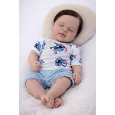 Imagem de Boneca Bebê Reborn Loulou Silicone Sólido Pintura Super Realista - Val