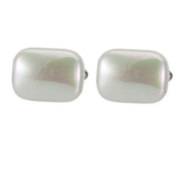 Imagem de Cufflinks: elegante pérola irregular para homens, material de liga lev