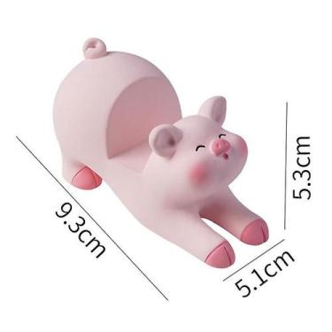 Imagem de Suporte para celular SHIZHI Cute Pig Resin Crafts Gift - Gloome Store