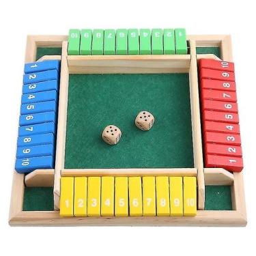 Imagem de Estratégia de jogo de tabuleiro Shut The Box com 8 dados e telhas de m
