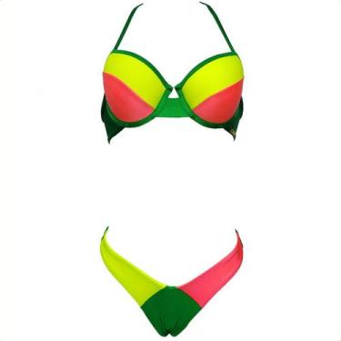 Imagem de Biquíni Concha Conjunto Dropz, Calcinha Asa Delta Lançamento Feminino 