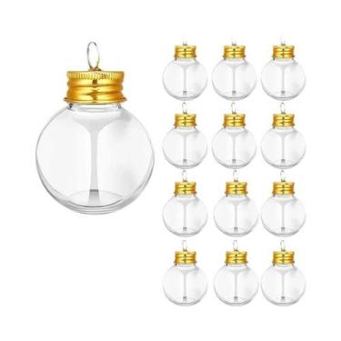 Imagem de Bolas De Plástico Transparente Para Bebidas De Natal, 10 Peças, Enfeit