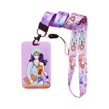 Imagem de Porta-Crachá De Identificação Para Enfermeiros E Médicos Com Cordão Pa