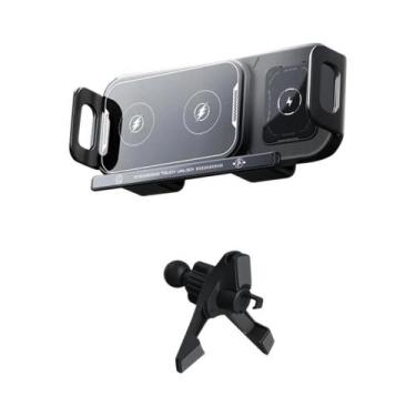 Imagem de Suporte Carregador Sem Fio Dobrável Para Carro Samsung Galaxy Z 2 Em 1