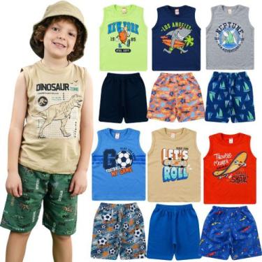 Imagem de Kit Lote 2 Conjunto Infantil Roupa de Menino Atacado Barato - Shopkilo