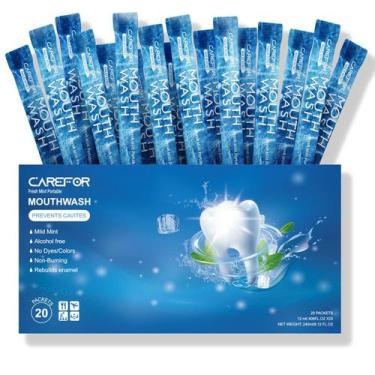 Imagem de Enxaguante bucal CAREFOR Travel Size ICY Mint sem álcool 12 ml x 20